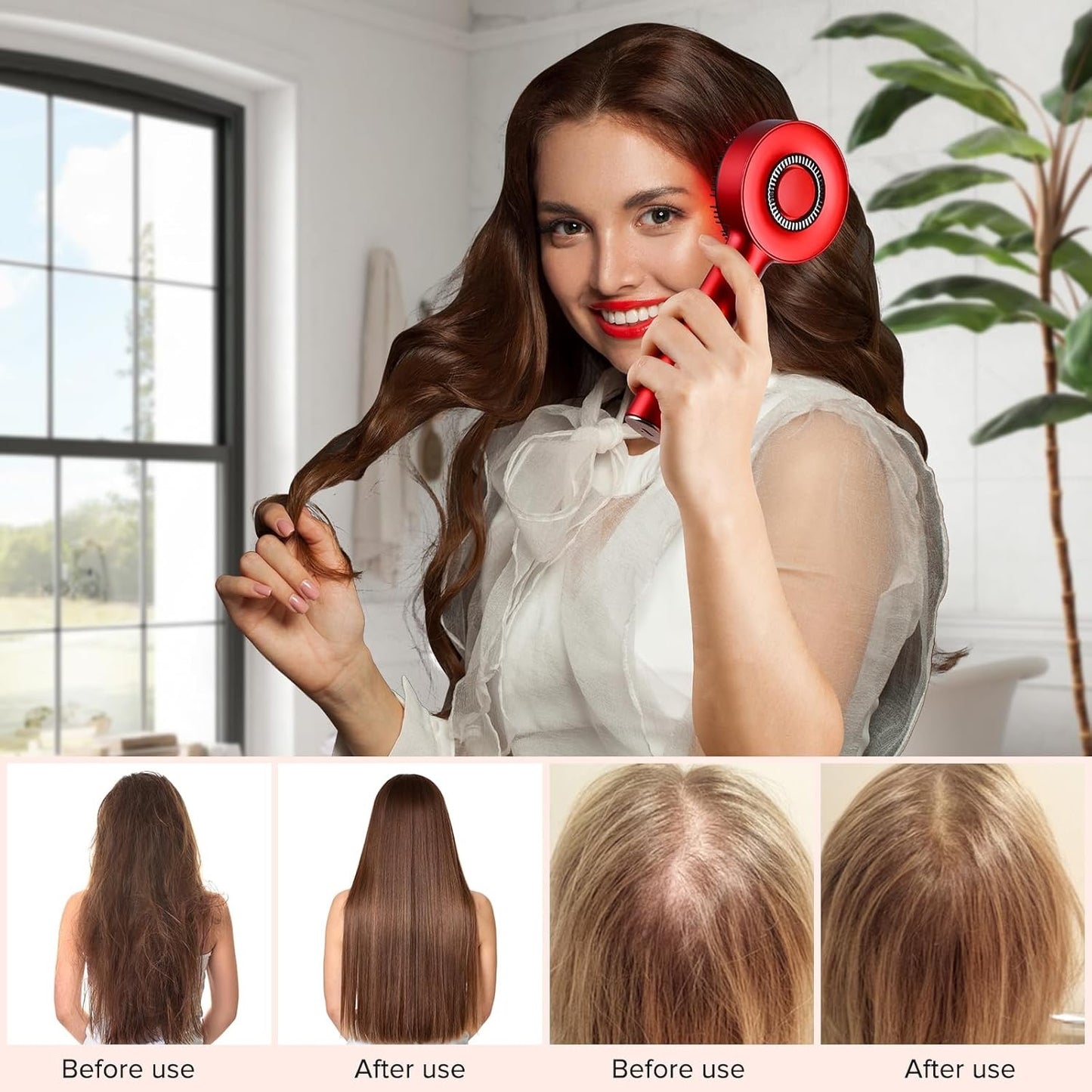 Electric massage comb