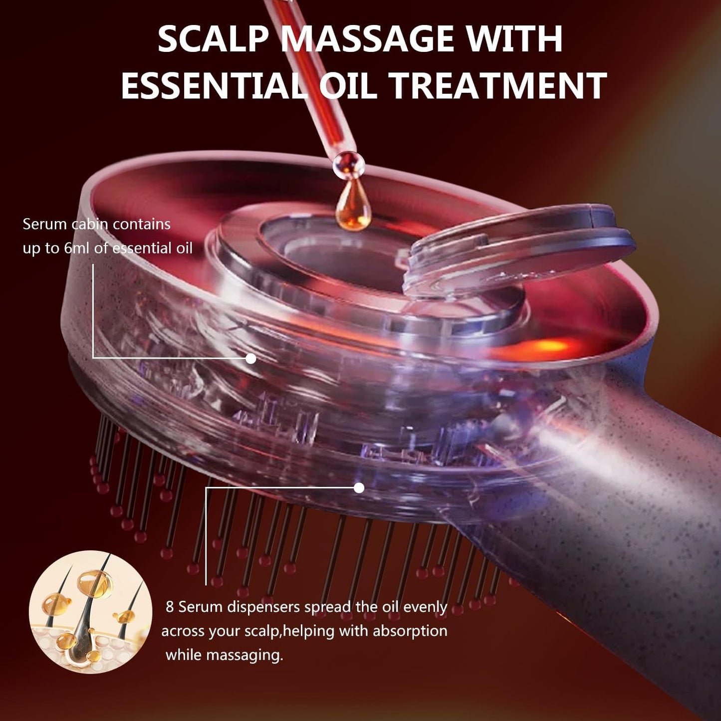 Electric massage comb