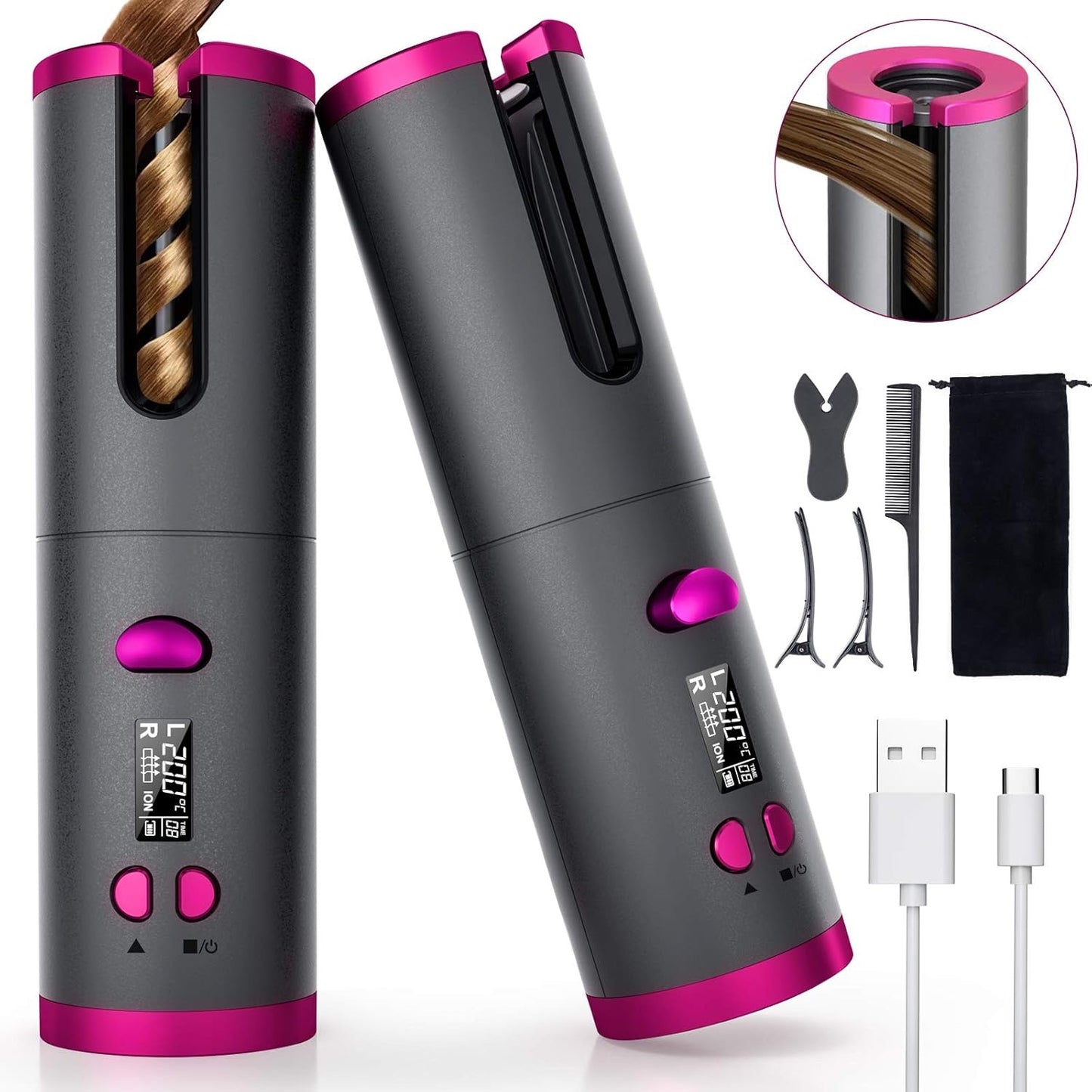 Cordless hair curler