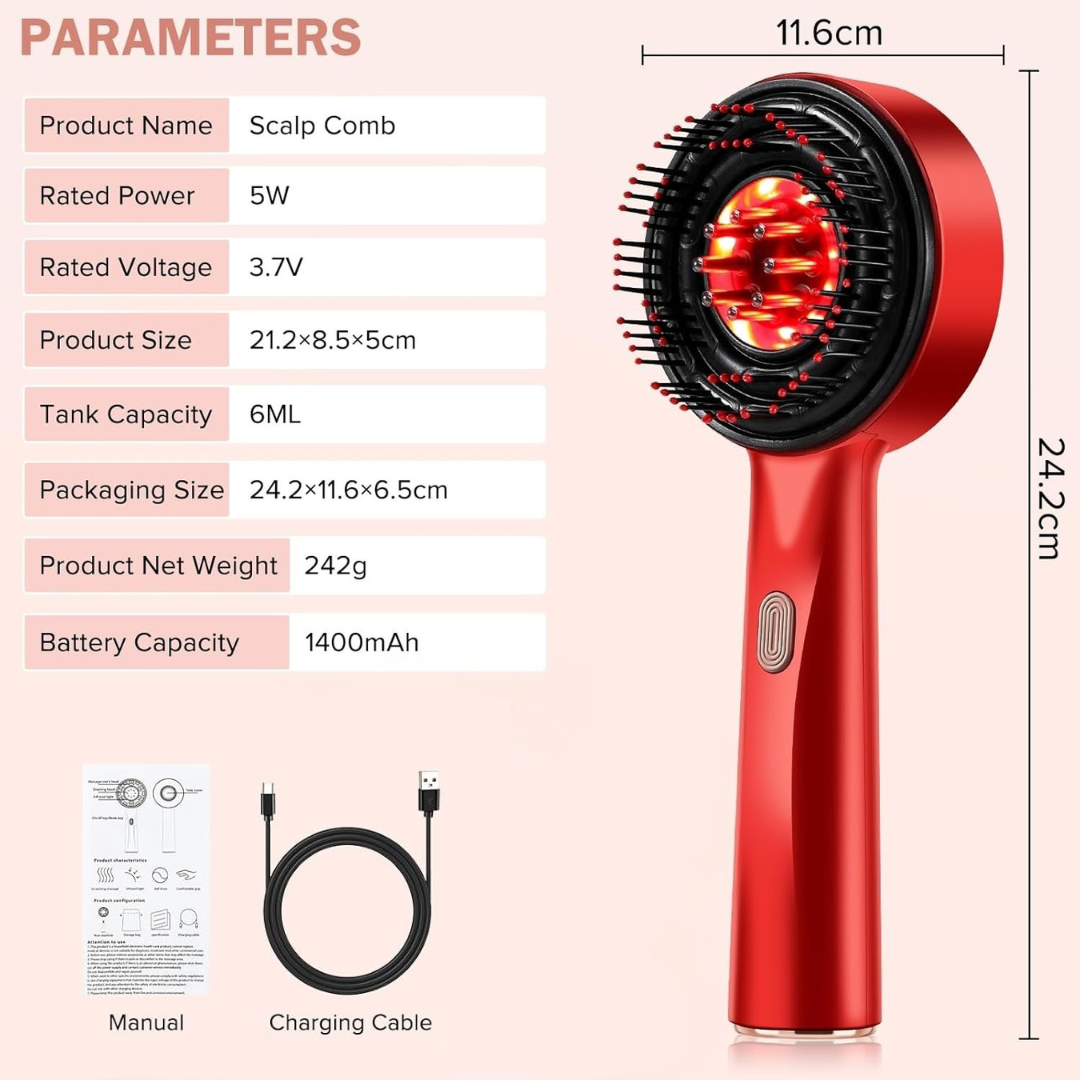 Electric massage comb