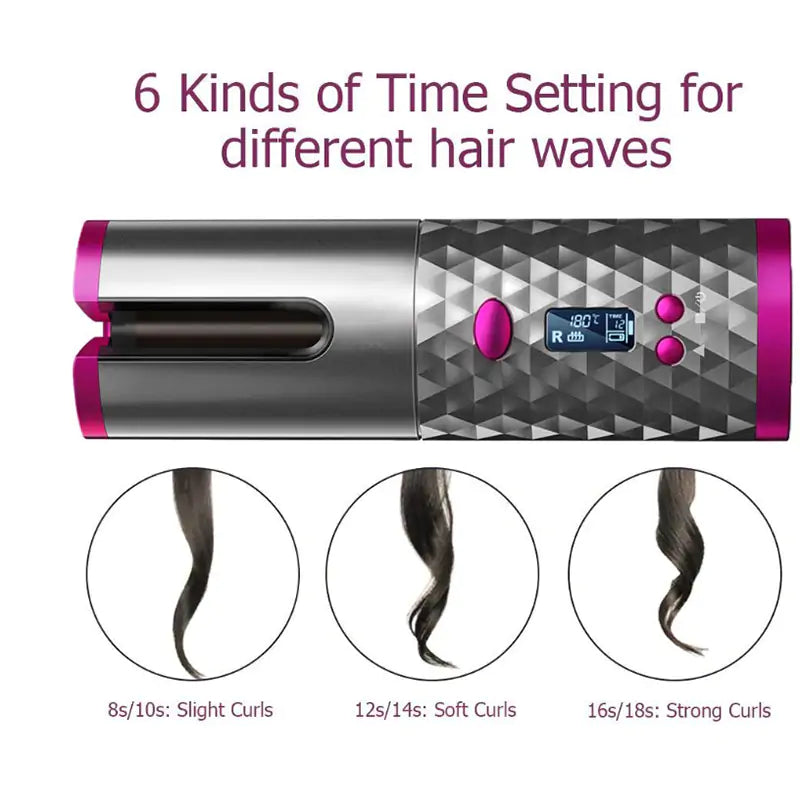 Cordless hair curler