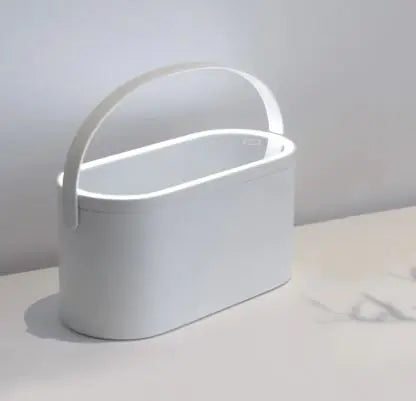 Makeup box with light mirror