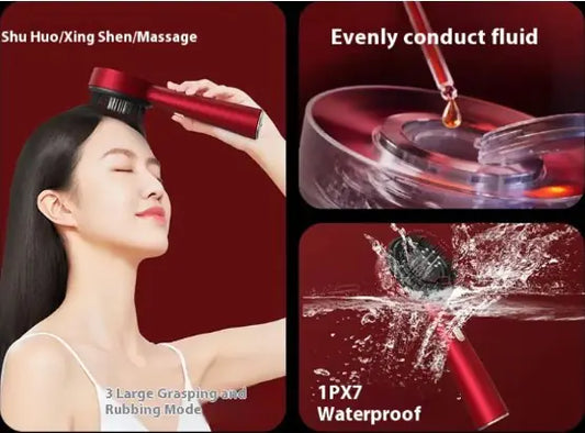 Electric massage comb